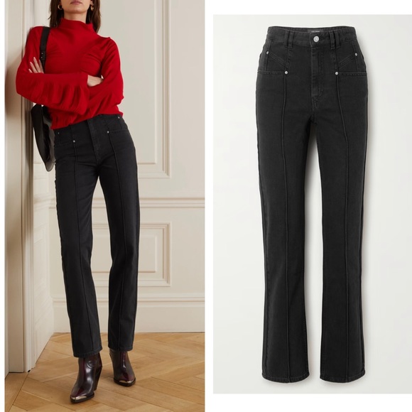 ISABEL MARANT Nikora high-rise straight-leg jeans NWT,All Products : American Fashion Style Bags On Sale
